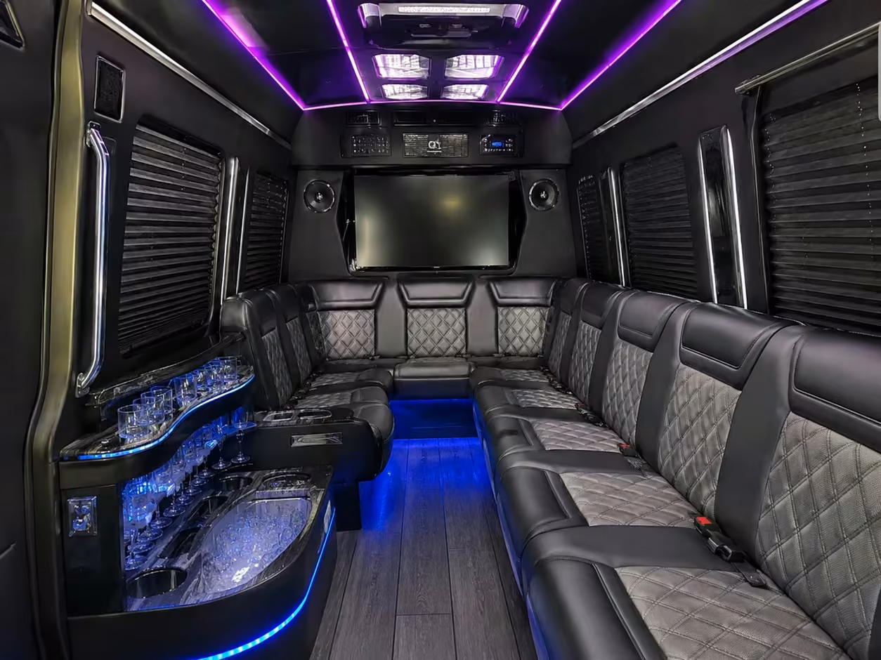 14 passenger sprinter limousine interior