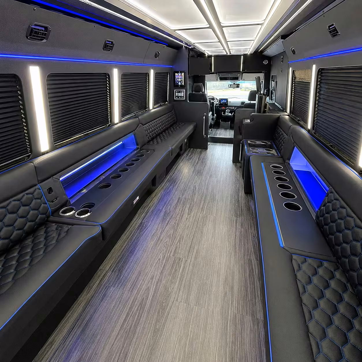 30 passenger party bus interior