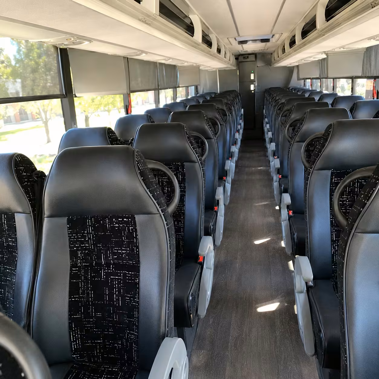 40 56 passenger charter bus inside